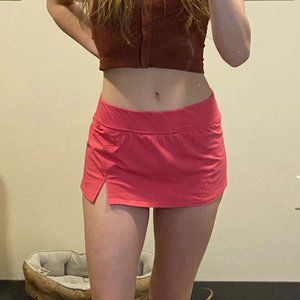 Athletic Material Mini Skirt